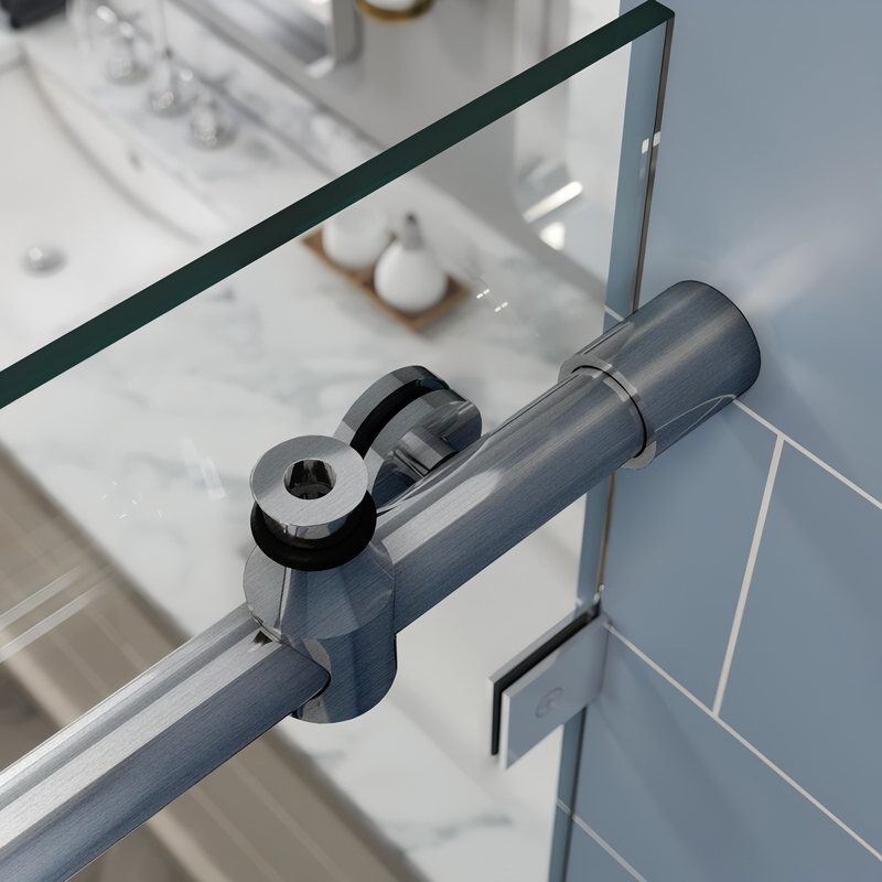 Дверь в нишу Koer SR SD06-140x220-TR-07 прозрачное стекло Easy Clean 8мм, графит (KR5369)