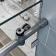 Дверь в нишу Koer SR SD06-140x220-TR-07 прозрачное стекло Easy Clean 8мм, графит (KR5369)