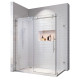 Душевая кабина без поддона Koer SR SC07-120x90x200-TR-01 прозрачное стекло Easy Clean 8мм, хром (KR5370)