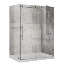 Душевая кабина без поддона Koer SR SC07-120x90x200-TR-01 прозрачное стекло Easy Clean 8мм, хром (KR5370)