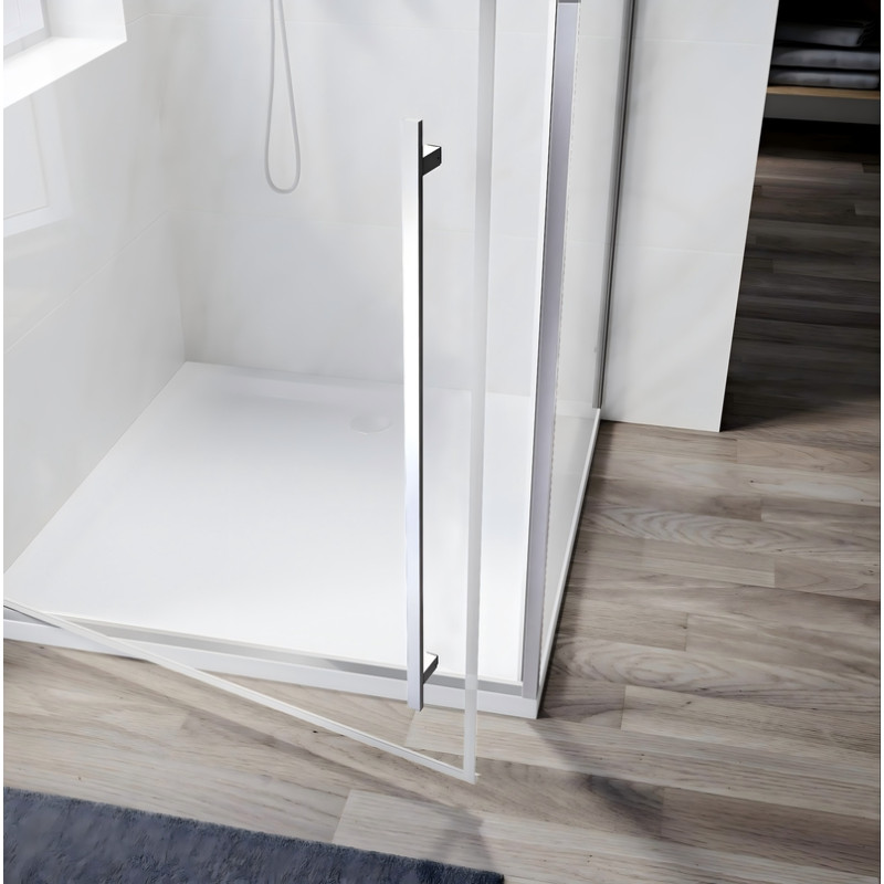 Душевая кабина без поддона Koer SR SC08-90x90x200-TR-01 прозрачное стекло Easy Clean 6мм, хром (KR5371)