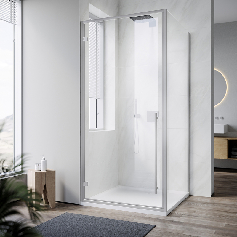 Душевая кабина без поддона Koer SR SC08-90x90x200-TR-01 прозрачное стекло Easy Clean 6мм, хром (KR5371)