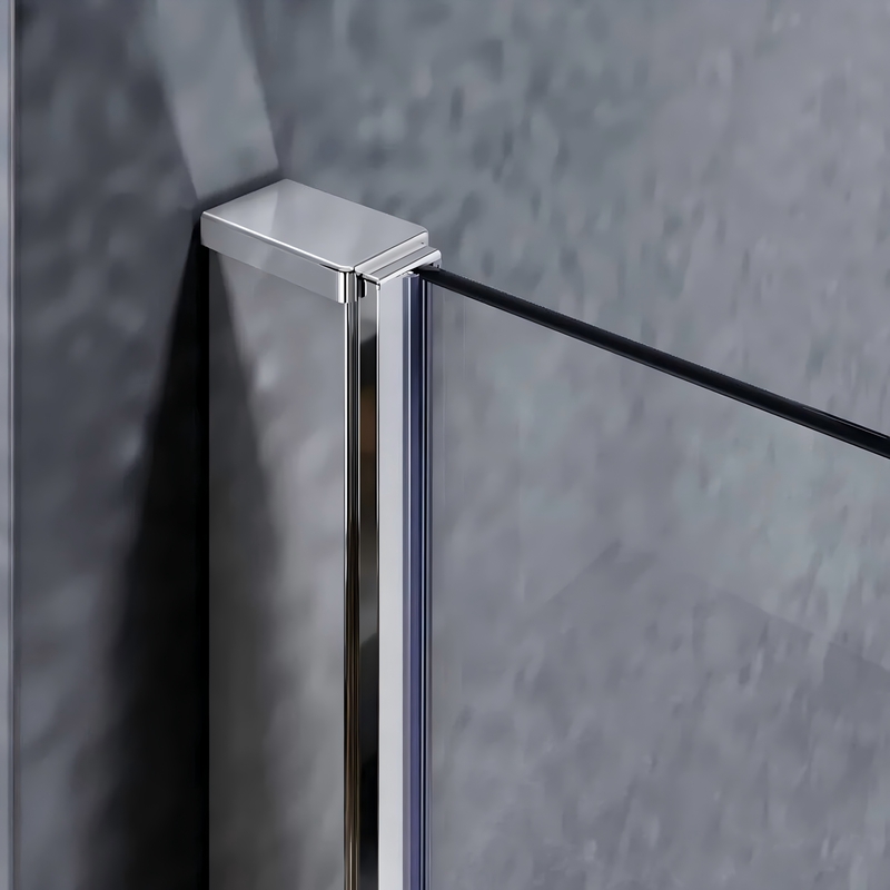 Шторки стеклянные на ванну Koer SR BS05-90x140-TR-01 прозрачное стекло Easy Clean 6мм, хром (KR5372)