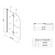 Шторки стеклянные на ванну Koer SR BS05-90x140-TR-01 прозрачное стекло Easy Clean 6мм, хром (KR5372)