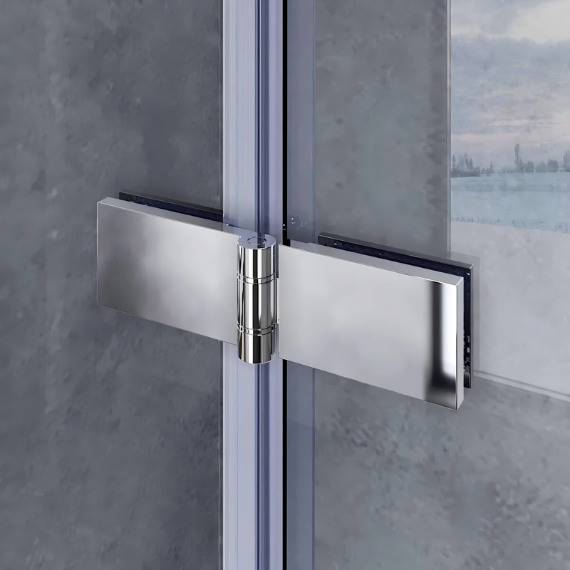 Шторки стеклянные на ванну Koer SR BS05-90x140-TR-01 прозрачное стекло Easy Clean 6мм, хром (KR5372)
