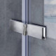 Шторки стеклянные на ванну Koer SR BS05-90x140-TR-01 прозрачное стекло Easy Clean 6мм, хром (KR5372)