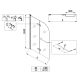 Шторки стеклянные на ванну Koer SR BS05-90x140-TR-01 прозрачное стекло Easy Clean 6мм, хром (KR5372)
