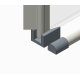 Дверь в нишу Koer SR SD01-120x200-TR-01 прозрачное стекло Easy Clean 8мм, хром (KR5376)