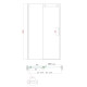Дверь в нишу Koer SR SD01-120x200-TR-01 прозрачное стекло Easy Clean 8мм, хром (KR5376)