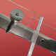Дверь в нишу Koer SR SD01-120x200-TR-01 прозрачное стекло Easy Clean 8мм, хром (KR5376)