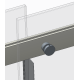 Дверь в нишу Koer SR SD01-120x200-TR-12 прозрачное стекло Easy Clean 8мм, матовое золото (KR5377)