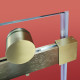 Дверь в нишу Koer SR SD01-120x200-TR-12 прозрачное стекло Easy Clean 8мм, матовое золото (KR5377)