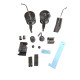 Дверь в нишу Koer SR SD01-120x200-TR-07 прозрачное стекло Easy Clean 8мм, графит (KR5378)
