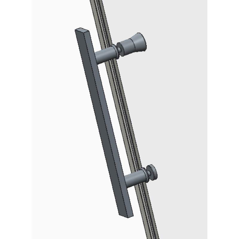 Дверь в нишу Koer SR SD01-140x200-TR-01 прозрачное стекло Easy Clean 8мм, хром (KR5380)