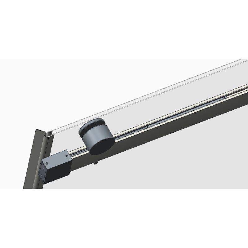 Дверь в нишу Koer SR SD01-140x200-TR-01 прозрачное стекло Easy Clean 8мм, хром (KR5380)