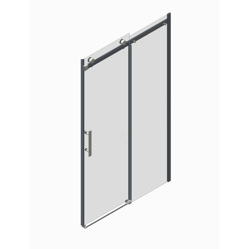 Дверь в нишу Koer SR SD01-140x200-TR-01 прозрачное стекло Easy Clean 8мм, хром (KR5380)