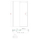 Дверь в нишу Koer SR SD01-140x200-TR-01 прозрачное стекло Easy Clean 8мм, хром (KR5380)