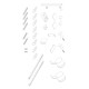 Дверь в нишу Koer SR SD01-140x200-TR-01 прозрачное стекло Easy Clean 8мм, хром (KR5380)