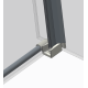 Боковая стенка для кабины Koer SR SW01-90x200-TR-01 прозрачное стекло Easy Clean 8мм, хром (KR5381)