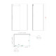 Боковая стенка для кабины Koer SR SW01-90x200-TR-01 прозрачное стекло Easy Clean 8мм, хром (KR5381)