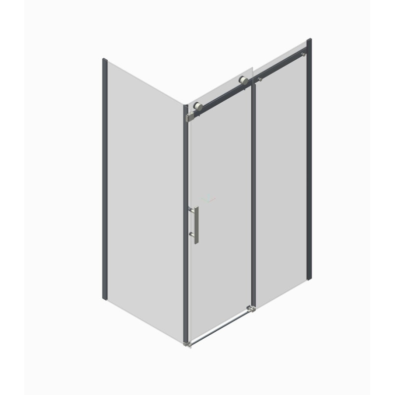 Боковая стенка для кабины Koer SR SW01-90x200-TR-01 прозрачное стекло Easy Clean 8мм, хром (KR5381)