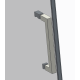 Дверь в нишу Koer SR SD02-140x200-TR-01 прозрачное стекло Easy Clean 8мм, хром (KR5383)
