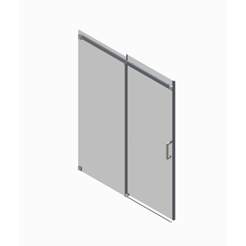 Дверь в нишу Koer SR SD02-120x200-TR-01 прозрачное стекло Easy Clean 8мм, хром (KR5384)