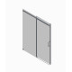Дверь в нишу Koer SR SD02-120x200-TR-01 прозрачное стекло Easy Clean 8мм, хром (KR5384)