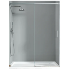 Дверь в нишу Koer SR SD02-120x200-TR-01 прозрачное стекло Easy Clean 8мм, хром (KR5384)