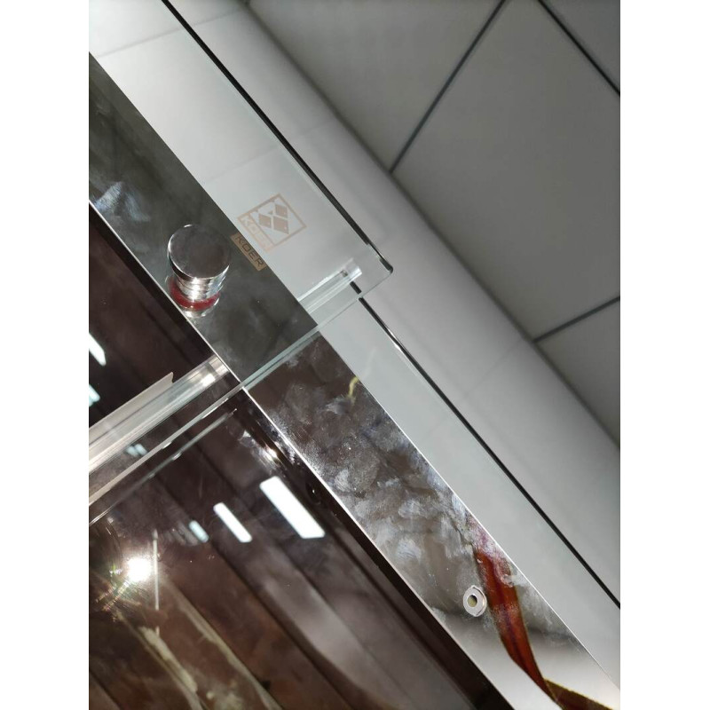 Дверь в нишу Koer SR SD02-120x200-TR-01 прозрачное стекло Easy Clean 8мм, хром (KR5384)