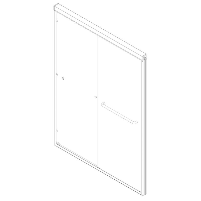 Дверь в нишу Koer SR SD03-140x200-TR-01 прозрачное стекло Easy Clean 8мм, хром (KR5385)