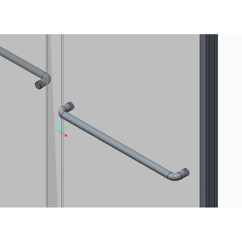 Дверь в нишу Koer SR SD03-140x200-TR-01 прозрачное стекло Easy Clean 8мм, хром (KR5385)