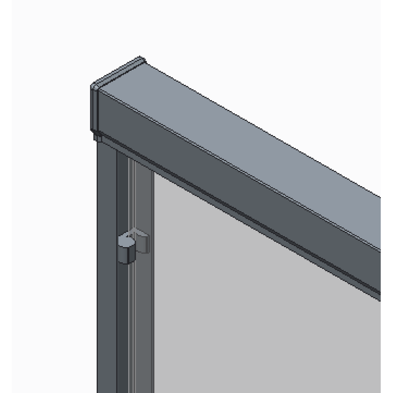 Дверь в нишу Koer SR SD03-140x200-TR-01 прозрачное стекло Easy Clean 8мм, хром (KR5385)