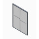 Дверь в нишу Koer SR SD03-140x200-TR-01 прозрачное стекло Easy Clean 8мм, хром (KR5385)