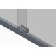 Дверь в нишу Koer SR SD03-140x200-TR-01 прозрачное стекло Easy Clean 8мм, хром (KR5385)