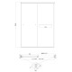 Дверь в нишу Koer SR SD03-140x200-TR-01 прозрачное стекло Easy Clean 8мм, хром (KR5385)