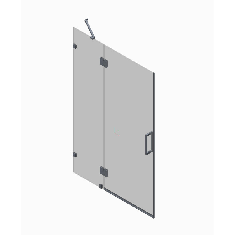 Дверь в нишу Koer SR SD04-100x200-TR-01 прозрачное стекло Easy Clean 10мм, хром (KR5386)
