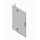 Дверь в нишу Koer SR SD04-100x200-TR-01 прозрачное стекло Easy Clean 10мм, хром (KR5386)