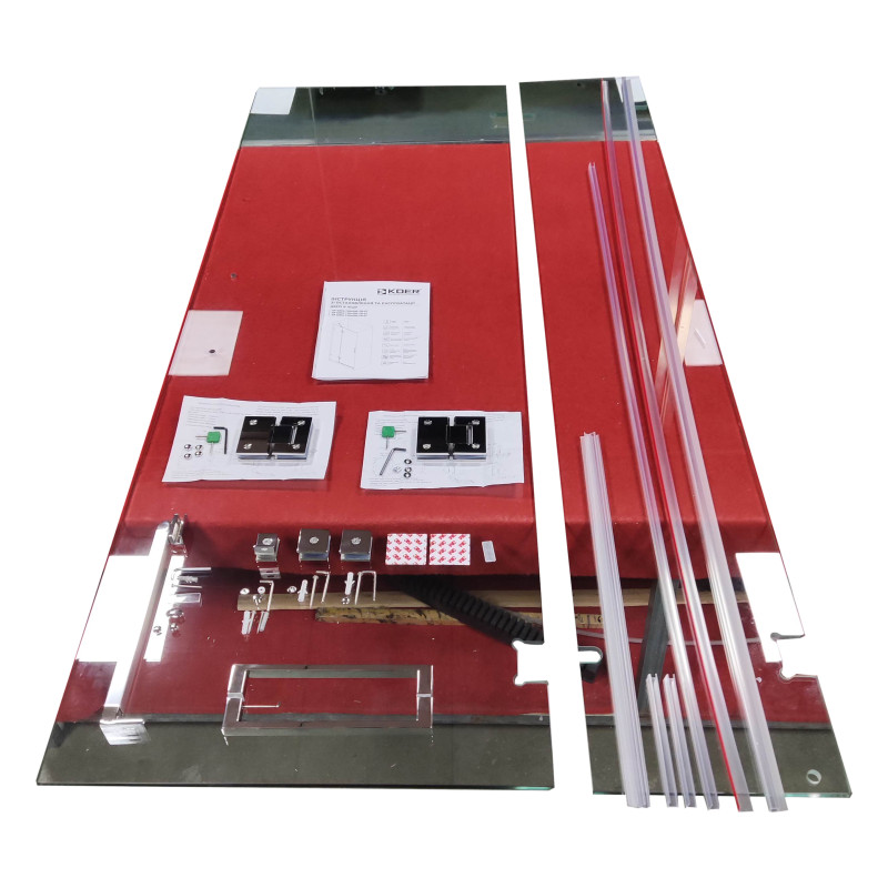 Дверь в нишу Koer SR SD04-100x200-TR-01 прозрачное стекло Easy Clean 10мм, хром (KR5386)