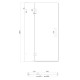 Дверь в нишу Koer SR SD04-100x200-TR-01 прозрачное стекло Easy Clean 10мм, хром (KR5386)
