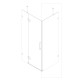 Боковая стенка для кабины Koer SR SW04-80x200-TR-01 прозрачное стекло Easy Clean 10мм, хром (KR5389)