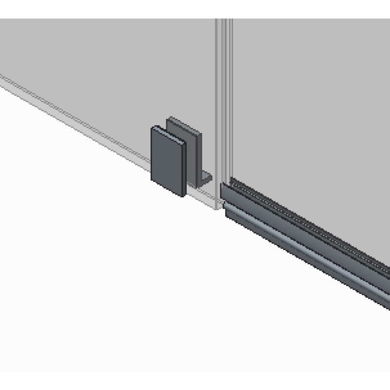 Боковая стенка для кабины Koer SR SW04-80x200-TR-01 прозрачное стекло Easy Clean 10мм, хром (KR5389)