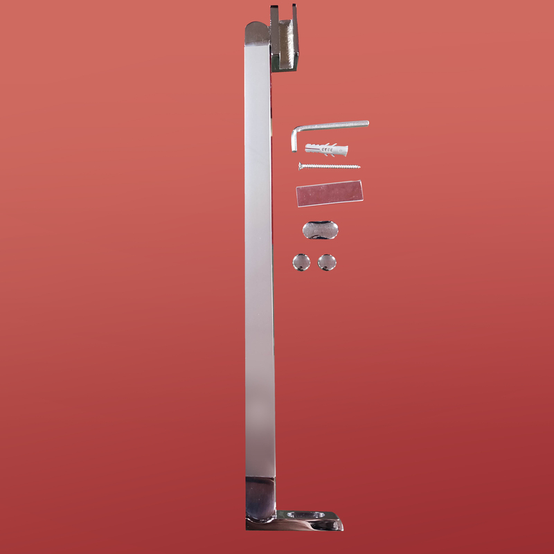 Боковая стенка для кабины Koer SR SW04-80x200-TR-01 прозрачное стекло Easy Clean 10мм, хром (KR5389)