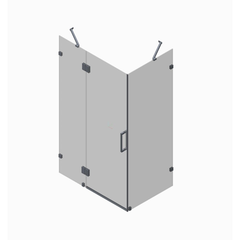 Боковая стенка для кабины Koer SR SW04-80x200-TR-01 прозрачное стекло Easy Clean 10мм, хром (KR5389)