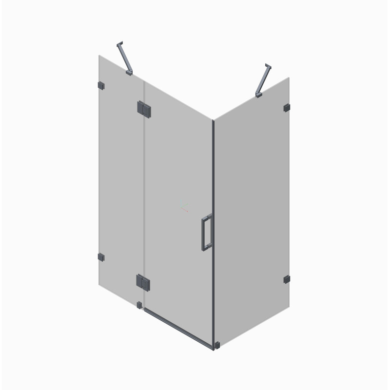 Боковая стенка для кабины Koer SR SW04-90x200-TR-01 прозрачное стекло Easy Clean 10мм, хром (KR5390)