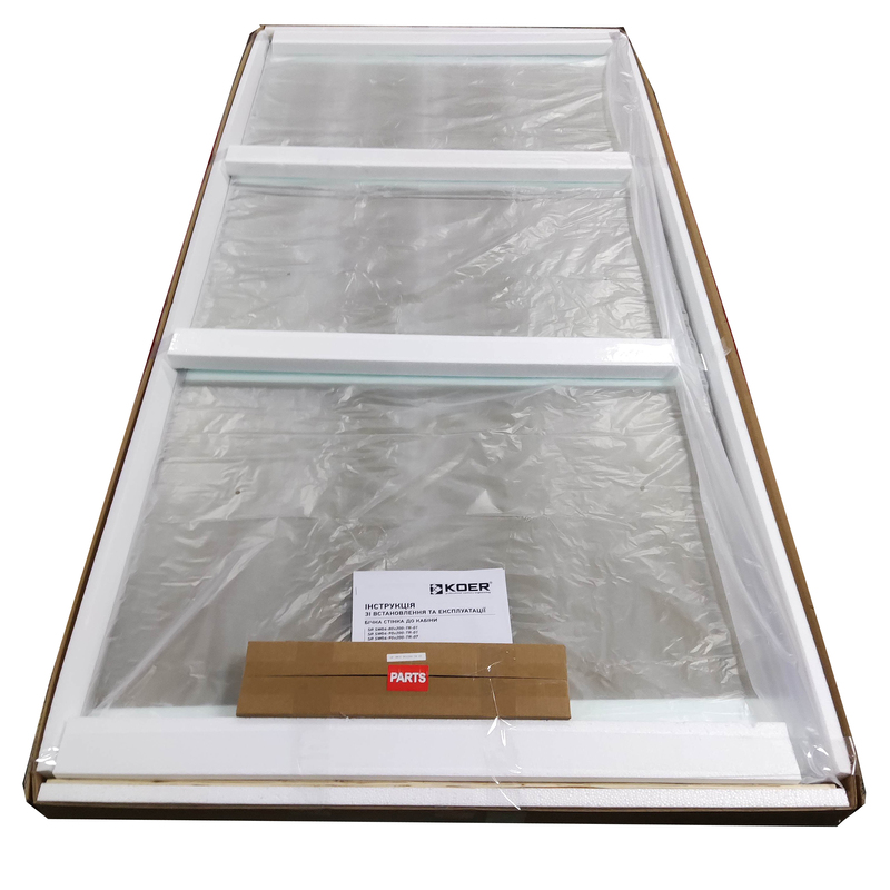 Боковая стенка для кабины Koer SR SW04-90x200-TR-01 прозрачное стекло Easy Clean 10мм, хром (KR5390)