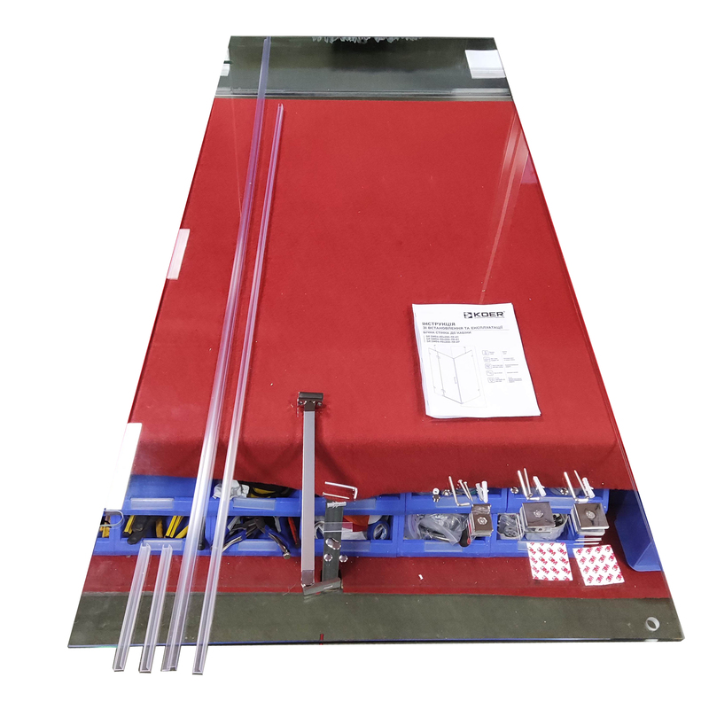 Боковая стенка для кабины Koer SR SW04-90x200-TR-01 прозрачное стекло Easy Clean 10мм, хром (KR5390)