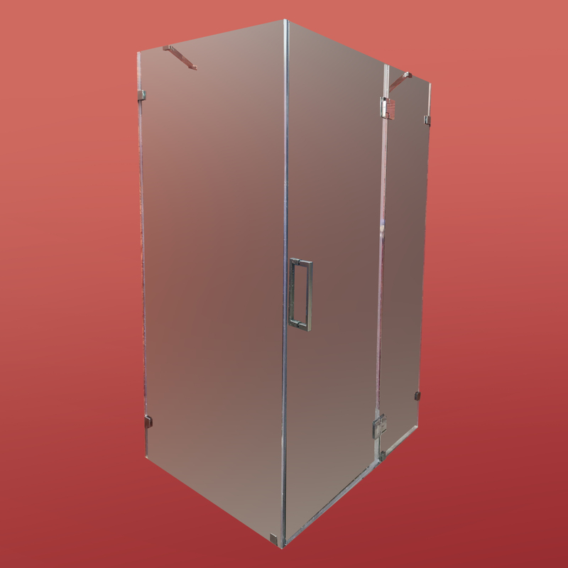Боковая стенка для кабины Koer SR SW04-90x200-TR-07 прозрачное стекло Easy Clean 10мм, графит (KR5391)