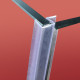 Боковая стенка для кабины Koer SR SW04-90x200-TR-07 прозрачное стекло Easy Clean 10мм, графит (KR5391)