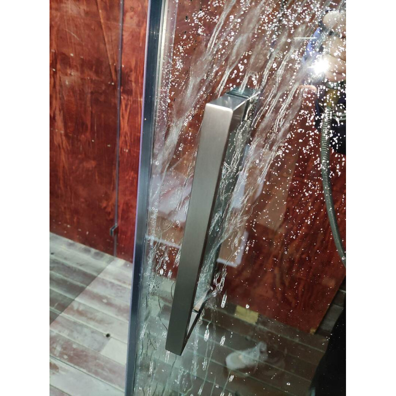 Боковая стенка для кабины Koer SR SW04-90x200-TR-07 прозрачное стекло Easy Clean 10мм, графит (KR5391)